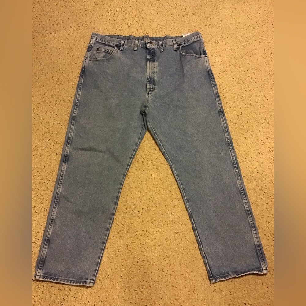 WRANGLER VINTAGE RUGGED WEAR MENS JEANS 46x30 GUC STRAIGHT LEG MADE IN MÉXICO